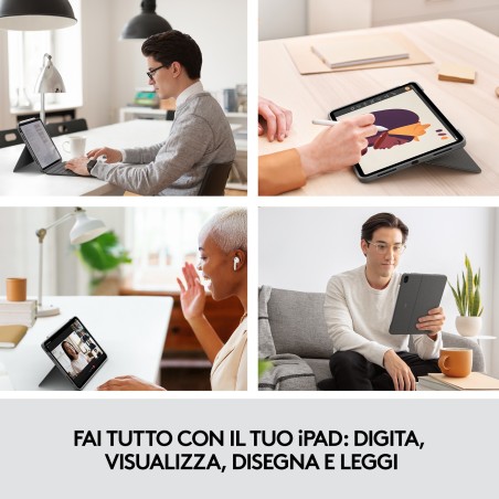 Logitech Combo Touch Cinzento Smart Connector Italiano