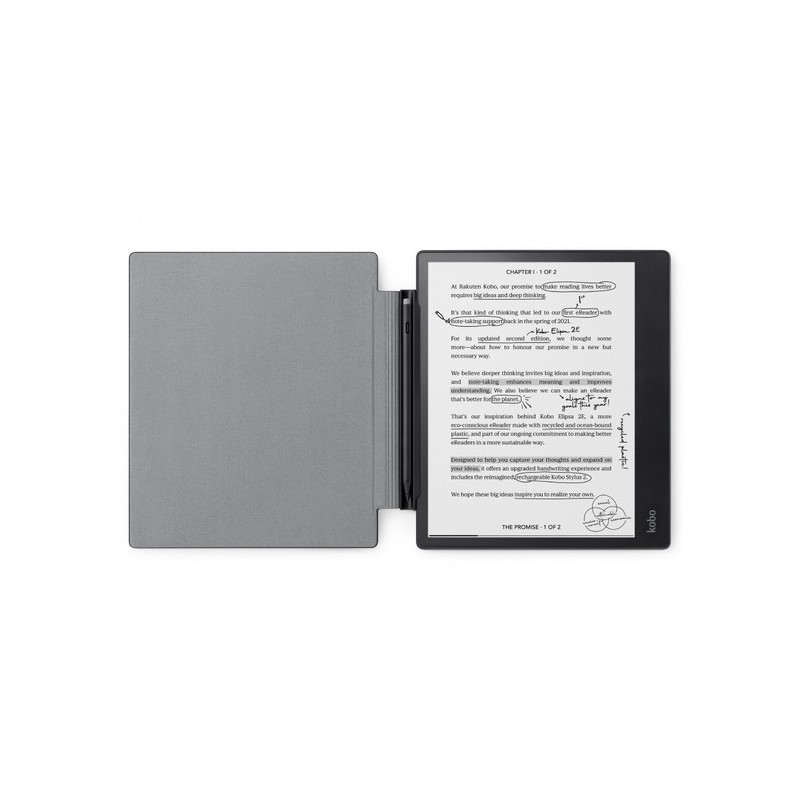 Image of Rakuten Kobo N605-AC-BK-E-PU custodia per e-book reader 26,2 cm (10.3") Custodia flip a libro Nero