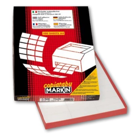 Markin C571 etichetta autoadesiva Rettangolo Permanente Bianco 6800 pz