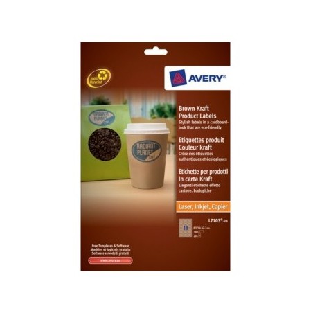 Avery Brown Kraft Product Labels Marrón