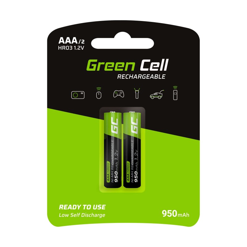 Image of Green Cell GR07 batteria per uso domestico Batteria ricaricabile Mini Stilo AAA Nichel-Metallo Idruro (NiMH)