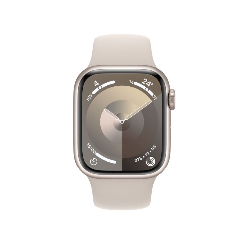 Image of Apple Watch Series 9 GPS Cassa 41mm in Alluminio Galassia con Cinturino Sport Galassia - S/M