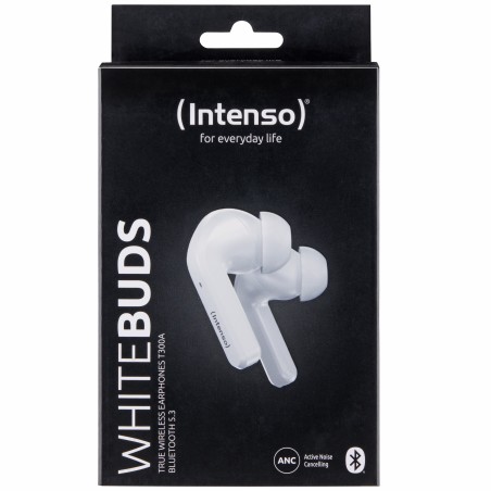 Intenso White Buds T302A Auriculares True Wireless Stereo (TWS) Dentro de oído Llamadas Música Deporte Uso diario USB Tipo C