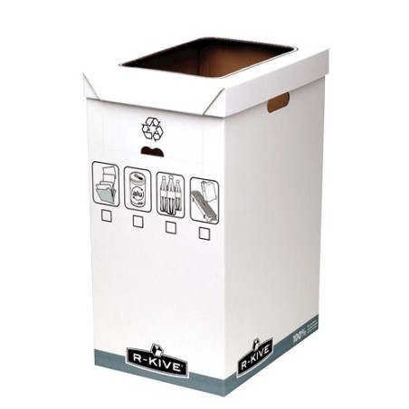 Fellowes R-Kive System Recycle Bin scatola per la conservazione di documenti Grigio, Bianco