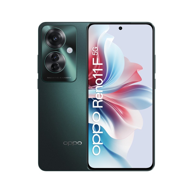 OPPO Reno Reno11 F 5G Smartphone, AI Tripla fotocamera 64+8+2MP, Selfie 32MP, Display 6.7” 120HZ AMOLED FHD+, 5000mAh