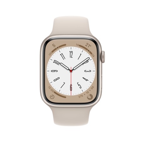 Apple Watch Series 8 OLED 45 mm Numérique 396 x 484 pixels Écran tactile Beige Wifi GPS (satellite)