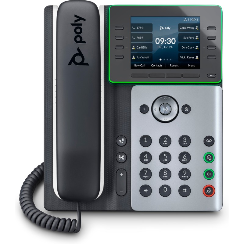 Image of POLY Telefono IP Edge E320 abilitato per PoE