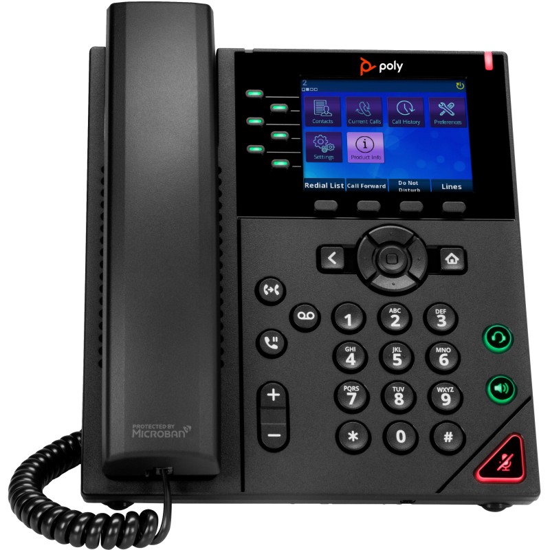 Image of POLY Telefono IP OBi VVX 350 a 6 linee abilitato per PoE