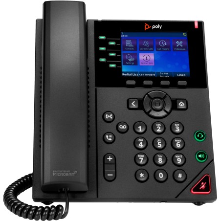 POLY Teléfono IP OBi VVX 350 de 6 líneas y habilitado para alimentación a través de Ethernet (PoE)
