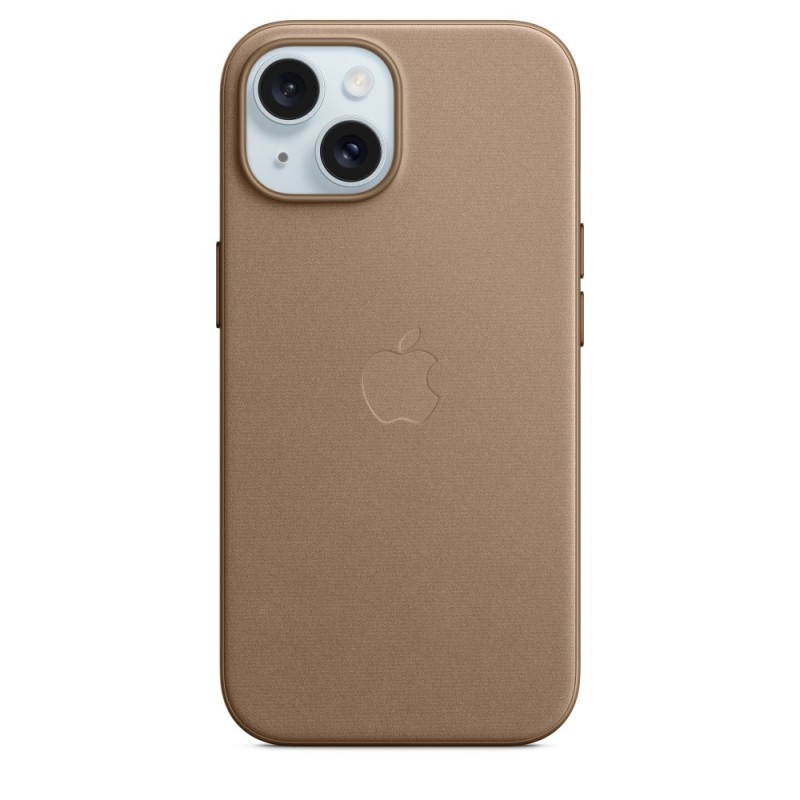 Image of Apple Custodia MagSafe in tessuto Finewoven per iPhone 15 - Grigio talpa
