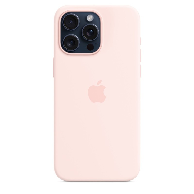 Image of Apple Custodia MagSafe in silicone per iPhone 15 Pro Max - Rosa confetto