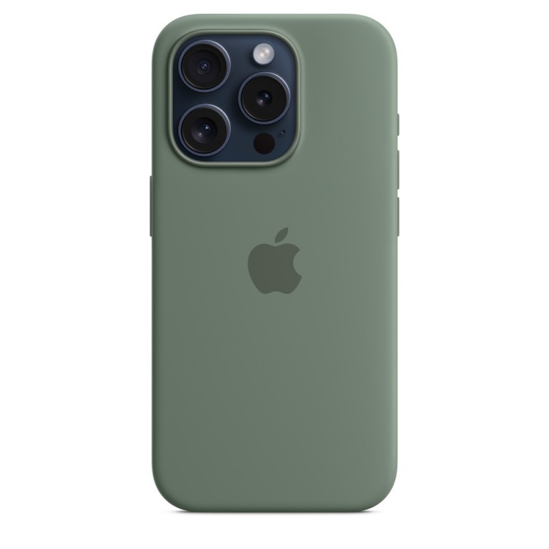 Image of Apple Custodia MagSafe in silicone per iPhone 15 Pro - Cipresso