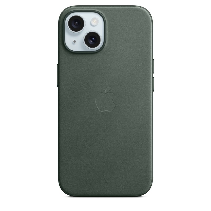 Image of Apple Custodia MagSafe in tessuto Finewoven per iPhone 15 - Sempreverde