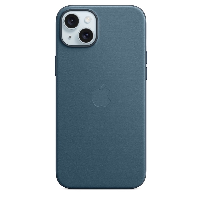 Image of Apple Custodia MagSafe in tessuto Finewoven per iPhone 15 Plus - Blu Pacifico