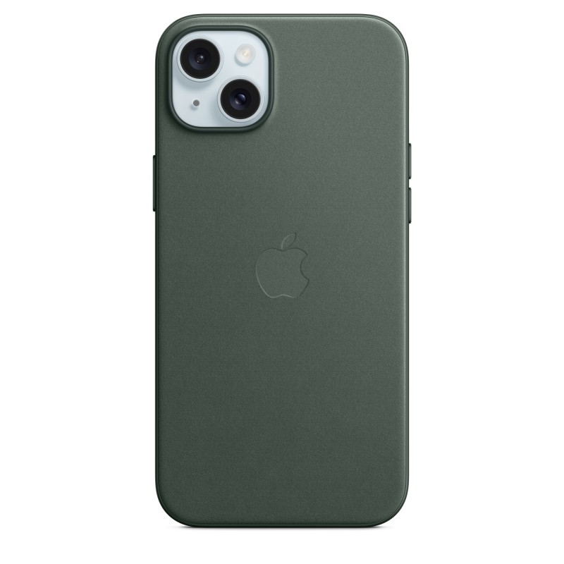 Image of Apple Custodia MagSafe in tessuto Finewoven per iPhone 15 Plus - Sempreverde