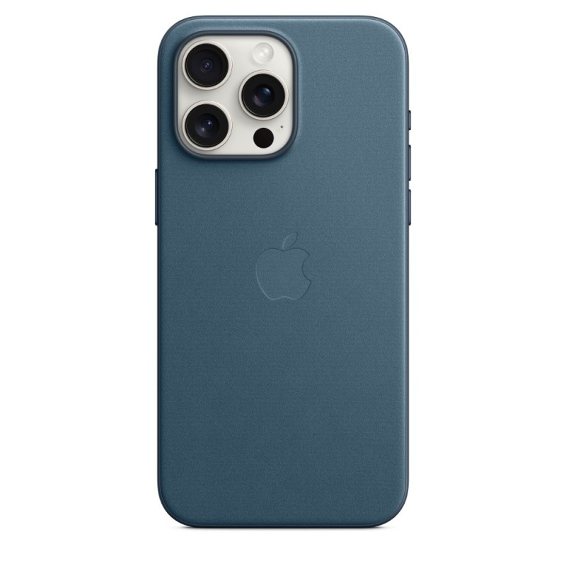 Image of Apple Custodia MagSafe in tessuto Finewoven per iPhone 15 Pro Max - Blu Pacifico