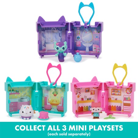 Gabby's Dollhouse Conjunto de juego con gancho con figura de Gatirena y accesorios de casa de muñecas, juguetes para niños y