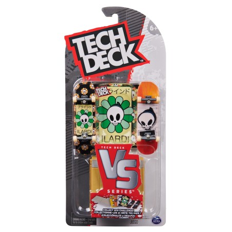 Tech Deck Versus Serie - Fingerboard 2er-Set mit Hindernis, Trickkarten und Zubehör (Zufallsauswahl - Sortierung mit