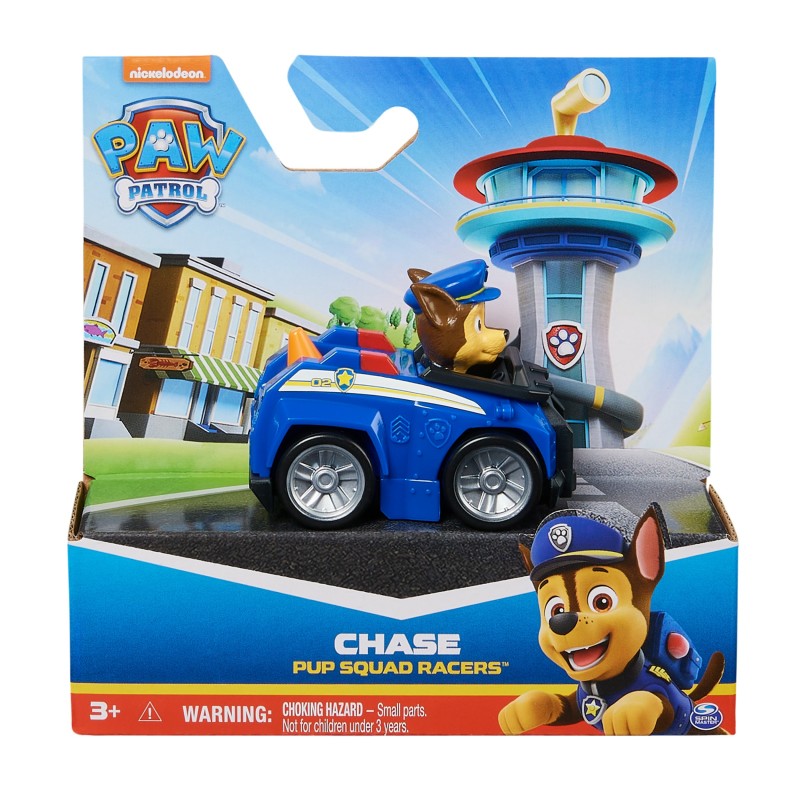 Image of PAW Patrol : Pup Squad Racers Chase collezionabile, auto giocattolo , giocattoli per bambini e bambine dai 3 anni in su