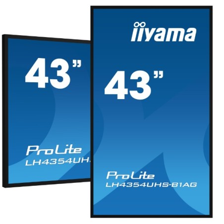 iiyama LH4375UHS-B1AG ecrã de sinalização 108 cm (42.5") LCD Wi-Fi 500 cd m² 4K Ultra HD Processador built-in Android 8.0 18 7