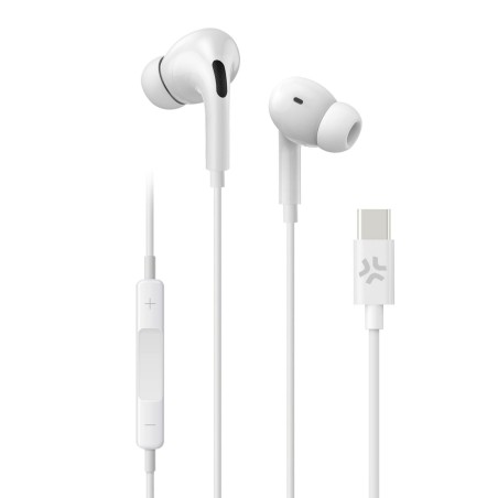 Celly UP1200TYPECWH Kopfhörer & Headset Kabelgebunden im Ohr Anrufe Musik USB Typ-C Weiß