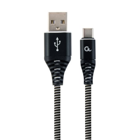 Gembird CC-USB2B-AMCM-2M-BW USB-kabel USB 2.0 USB A USB C Zwart, Wit