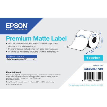 Epson C33S045739 etiqueta para impressão Branco