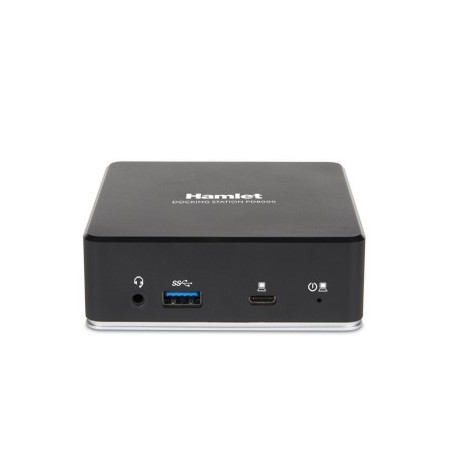 Hamlet HDKC-PD8000 laptop-dockingstation & portreplikator Kabelgebunden USB 3.2 Gen 1 (3.1 Gen 1) Type-C Schwarz