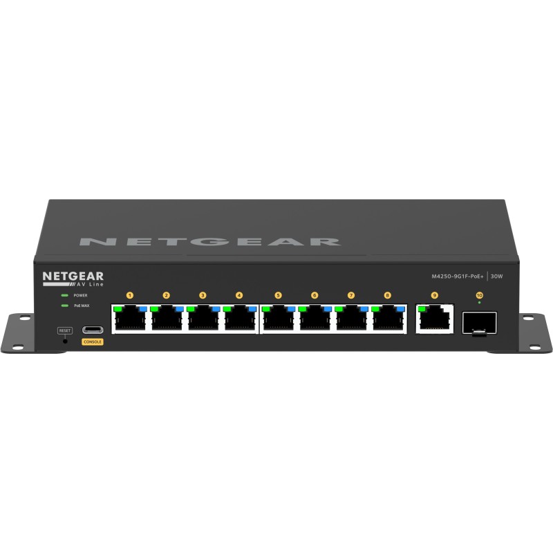 Image of NETGEAR GSM4210PD-100EUS switch di rete Gestito L2/L3 Gigabit Ethernet (10/100/1000) Supporto Power over Ethernet (PoE) Nero