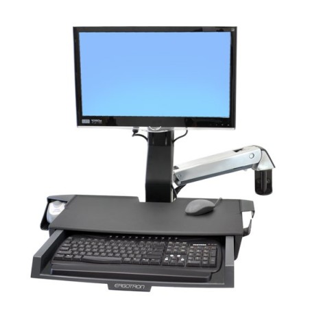 Ergotron StyleView Sit-Stand Combo Arm with Worksurface 61 cm (24") Parede