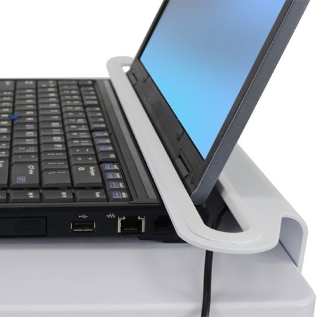 Ergotron StyleView Laptop Cart, SV10 Alluminio, Bianco Computer portatile Carrello multimediale