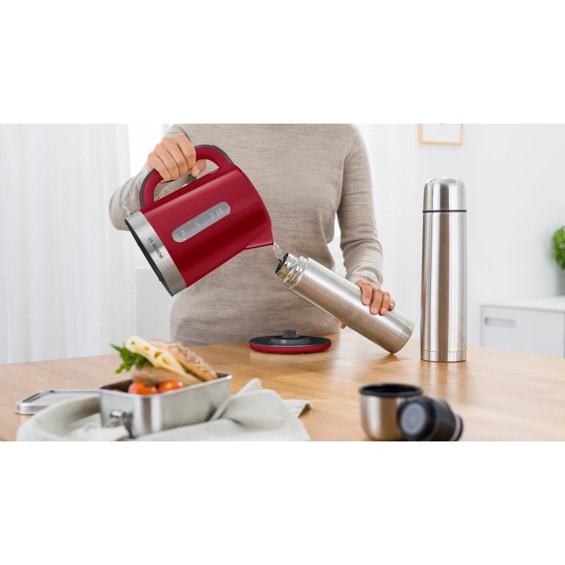 Image of Bosch TWK6A514 electric kettle 1.7 L 2200 W Grey Red