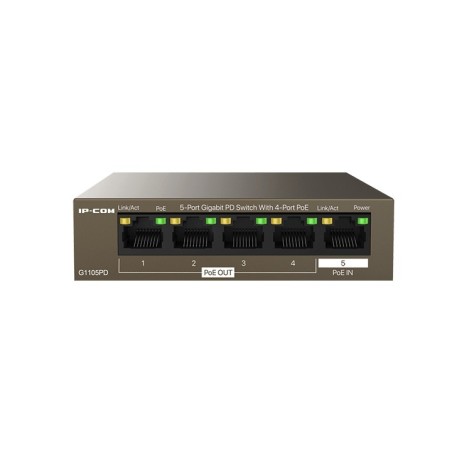 IP-COM Networks G1105PD commutateur réseau Non-géré L2 Gigabit Ethernet (10 100 1000) Connexion Ethernet, supportant