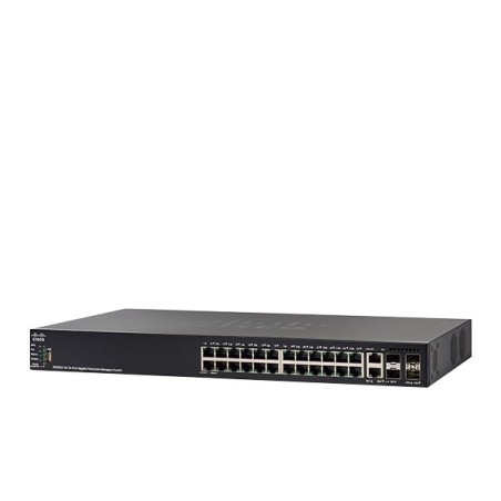 Cisco SG550X-24-K9 Géré L3 Gigabit Ethernet (10 100 1000) 1U Noir