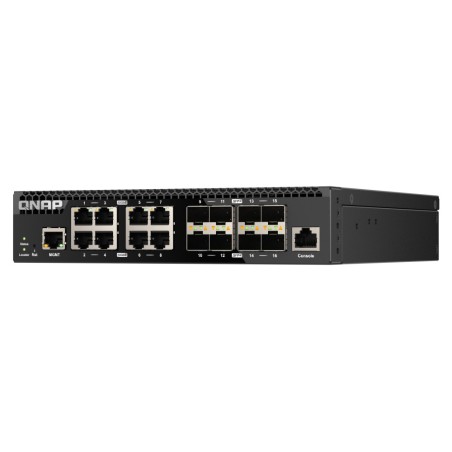 QNAP QSW-M3216R-8S8T Netzwerk-Switch Managed L2 L3 10G Ethernet (100 1000 10000) 1U Schwarz