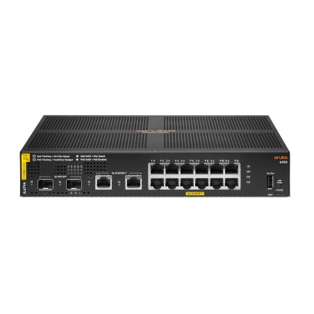 Aruba 6100 12G Class4 PoE 2G 2SFP+ 139W Managed L3 Gigabit Ethernet (10 100 1000) Power over Ethernet (PoE) 1U Schwarz