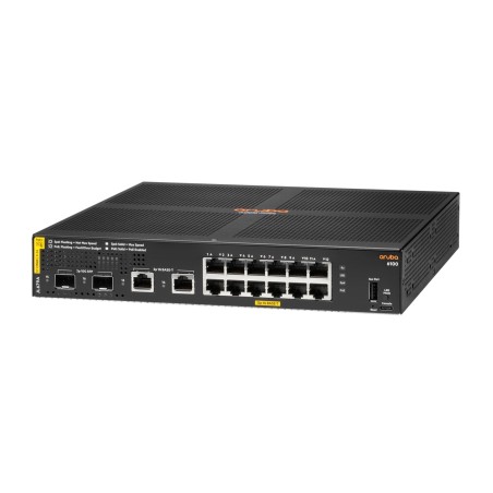 Aruba 6100 12G Class4 PoE 2G 2SFP+ 139W Managed L3 Gigabit Ethernet (10 100 1000) Power over Ethernet (PoE) 1U Schwarz