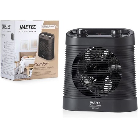 Imetec Silent Power Comfort Intérieure Noir 2100 W Chauffage de ventilateur électrique