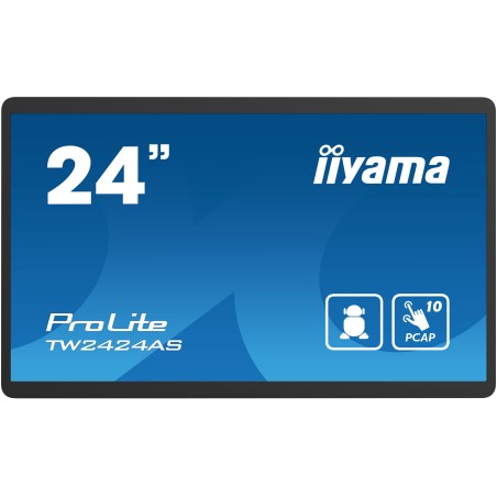 iiyama TW2424AS-B1 Signage-Display Digital Signage Flachbildschirm 60,5 cm (23.8") WLAN 250 cd m² 4K Ultra HD Schwarz