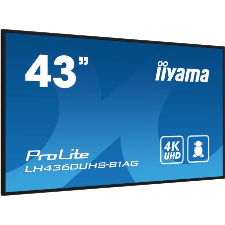 iiyama PROLITE Pannello A digitale 108 cm (42.5") LED Wi-Fi 500 cd m² 4K Ultra HD Nero Processore integrato Android 11 24 7