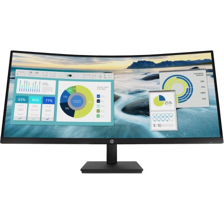 HP P34hc G4 monitor de ecrã 86,4 cm (34") 3440 x 1440 pixels Quad HD LED Preto