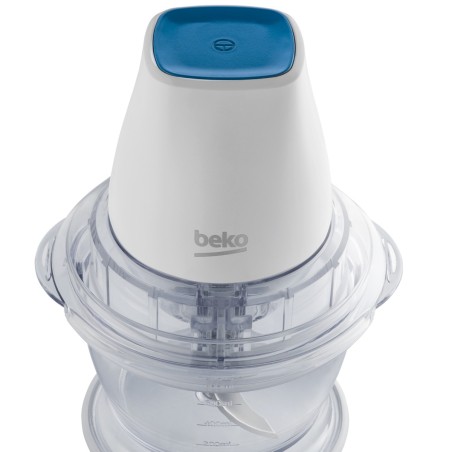 Beko CHP5550W processador elétrico de alimentos 0,75 l 550 W Azul, Transparente, Branco