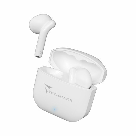 Techmade TM-XM201-WH hoofdtelefoon headset Hoofdtelefoons Draadloos In-ear Muziek Voor elke dag Bluetooth Wit