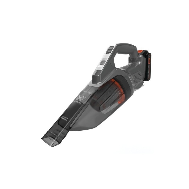 Image of Black & Decker Dustbuster aspirapolvere senza fili Nero, Grigio, Arancione Senza sacchetto