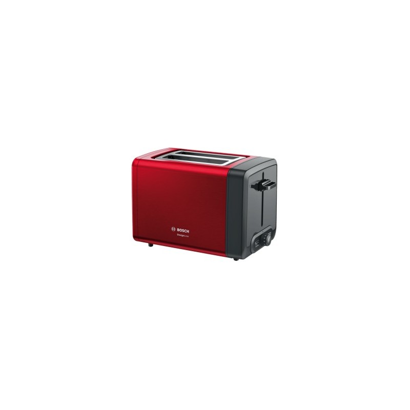 Bosch TAT4P424DE tostapane 2 fetta/e 970 W Nero, Rosso