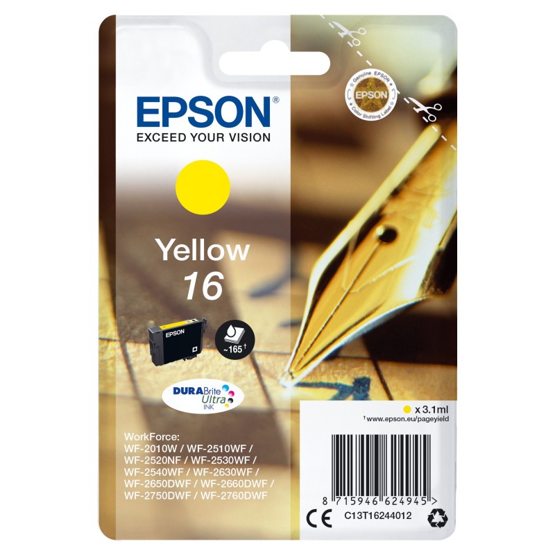 Epson Pen and crossword Cartuccia Penna e cruciverba Giallo Inchiostri DURABrite Ultra 16