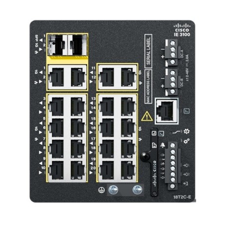 Cisco Catalyst IE3100 Géré L2 L3 Gigabit Ethernet (10 100 1000) Noir