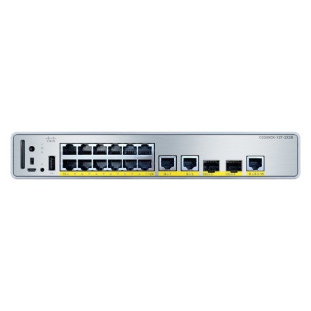 Cisco C9200CX-12T-2X2G-A commutateur réseau Géré Gigabit Ethernet (10 100 1000) Connexion Ethernet, supportant l'alimentation