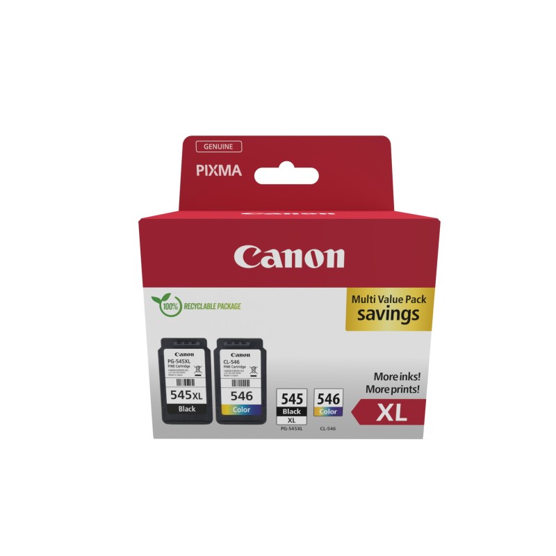 Canon 8286B012 cartuccia d'inchiostro 2 pz Originale Resa elevata (XL) Nero, Ciano, Magenta, Giallo