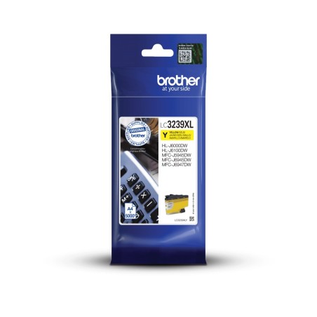 Brother Cartouche d'encre LC3239XLY originale à haut rendement – Jaune